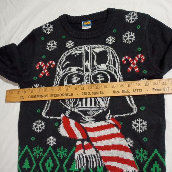 Ugly Christmas Sweater Men's Small DARTH VADER Star Wars Black (Women's Med) - Picture 8 of 10